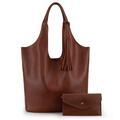 Montana West Slouchy Hobo Bags for Women Soft Designer Shoulder Purses Ladies Top Handle Handbag, Z Brown, Tassel Hobo