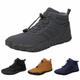 Ladies Ankle Boots Wide Fit UK Size Women Waterproof Cotton Shoes Low Heel Snow Booties Lace Up Sneakers For Walking Hiking (010 Gray, Adult, Women, 4, Numeric, UK Footwear Size System, Wide)