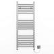 Myhomeware 400mm Wide Chrome Flat Electric Pre-Filled Towel Rail Radiator For Designer Bathroom UK (Elissa 400x900mm High Flat Chrome)