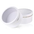 2pcs packaging boxes Lid Container Arrangement Flowers Arrangements Ing Flower Clear Lids for Baby Round Supplies Proposal Wrap White Wedding Showers Birthday Candy Party Gift (Color : White, Size :