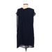 Zara Casual Dress - Shift: Blue Print Dresses - Women's Size Medium