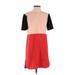 Zara Casual Dress - Shift: Pink Color Block Dresses - Women's Size X-Small