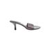 Nickels Heels: Slip-on Stilleto Cocktail Party Gray Shoes - Women's Size 9 1/2 - Open Toe