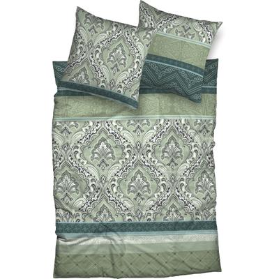 Bettwäsche CASATEX "Orient", grün (salbei), B/L: 135cm x 200cm, , Biber, B/L: 80cm x 80cm, Biber, Obermaterial: 100% Baumwolle, Bettwäsche, elegant und trendig Image