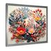 Design Art Beige & Orange Floral Wreath IV Framed On Canvas Print Canvas in White | 36 H x 36 W x 1.5 D in | Wayfair FDP101662-36-36-SL