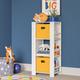 Isabelle & Max™ Montiolio Book Nook Cubby Storage Tower w/ Bookshelves w/ 2 Bins Wood in Yellow | Wayfair 725EDB062A354B2E80B6048358AA166C