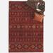 Red 138 x 98 x 0.375 in Area Rug - Bungalow Rose Rectangle Maelana Wool Area Rug Wool | 138 H x 98 W x 0.375 D in | Wayfair
