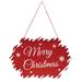 The Holiday Aisle® "MERRY CHRISTMAS" WOOD HANGING SIGN 12"X.25"X8" Wood in Brown/Red/White | Wayfair F0FD8C41BC3B4ED6A5B5BB94FC9600EE