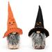 The Holiday Aisle® Binx Halloween Gnome Set of 2 Small 2” x 8”, Wood in Black/Orange | 13 H x 3.5 W x 3.5 D in | Wayfair