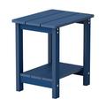 Highland Dunes Aliah Outdoor Side Table Adirondack Tables Weather Resistant Patio Table Plastic End Tables Wood in Blue | Wayfair