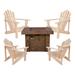 Rosecliff Heights Idyl 5-Piece Fire Pit Seating Group Set Wood in Brown | Outdoor Furniture | Wayfair CEC7C07F904C4C9D9C4812C738BDDFE7