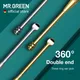 MR.GREEN Double End Ear Pick 360° Cleaning Three Ring Ear Wax Removal Ear Remover Cleaner Stainless