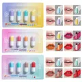 4/6Pcs Pack Mini Capsule Lipstick Set Velvet Lip Stick Non-stick Lip Gloss Long Lasting Waterproof