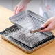 304 Edelstahl Obst kuchen Grill Tablett abnehmbare Kühl regal Antihaft-Grill tablett quadratische