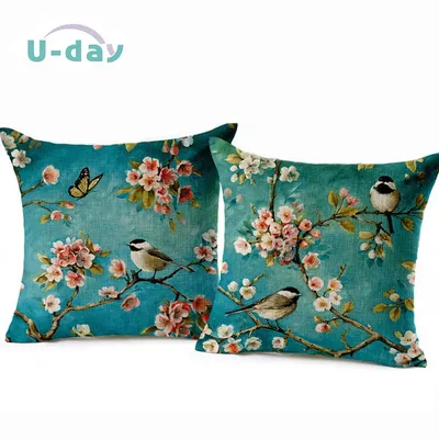 Vögel Kissen Home Car dekorative Kissen Schmetterling almofada /coussin /Leinen Cojines Dekoration Image