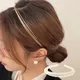 Neue dünne goldfarbene Stirnbänder Frauen mehr schicht ige Legierung Haar bügel Doppel wurzel Metall