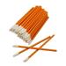 50Pcs Portable Disposable Lip Brush Lipstick Gloss Applicator Wands Stick Makeup Tool for Travelling Orange