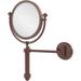 Southbeach Collection Wall Mounted Make-Up Mirror 8-in Diameter with 3X Magnification in Antique Copper