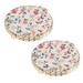 makeup mirror 2pcs Double-sided Cosmetic Mirror Creative Folding Mirror Retro Cloth Printing Pocket Mirror Circular Makeup Mirror White