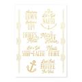 Weddingstar Gold Bachelorette Party Temporary Tattoos - Nautical