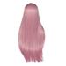 Pink Wig 1Pc Pastel-Pink Wig Synthetic Hairpiece Natural Long Straight Women Girls Wig