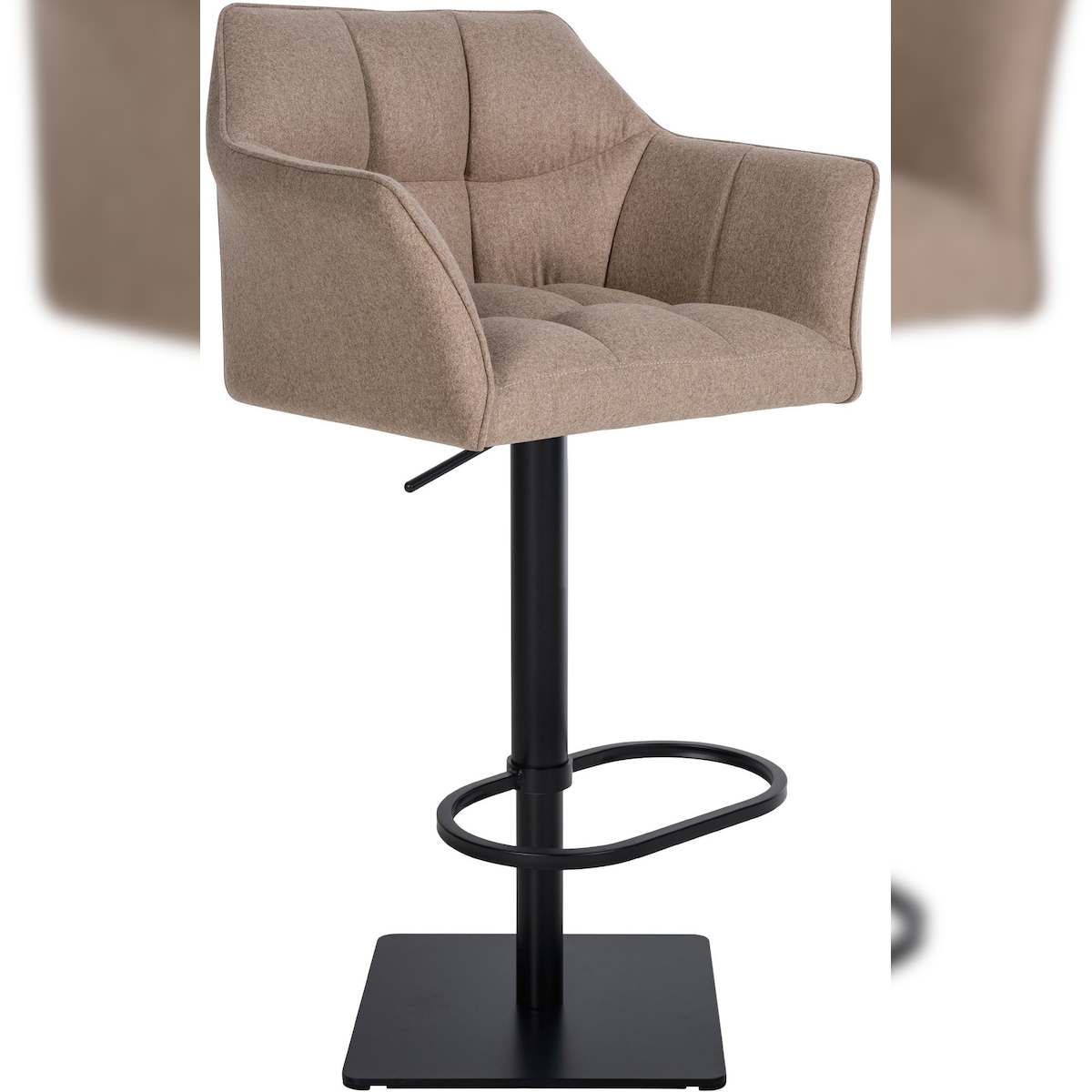 CLP Barhocker Damaso Filzbezug taupe/schwarz