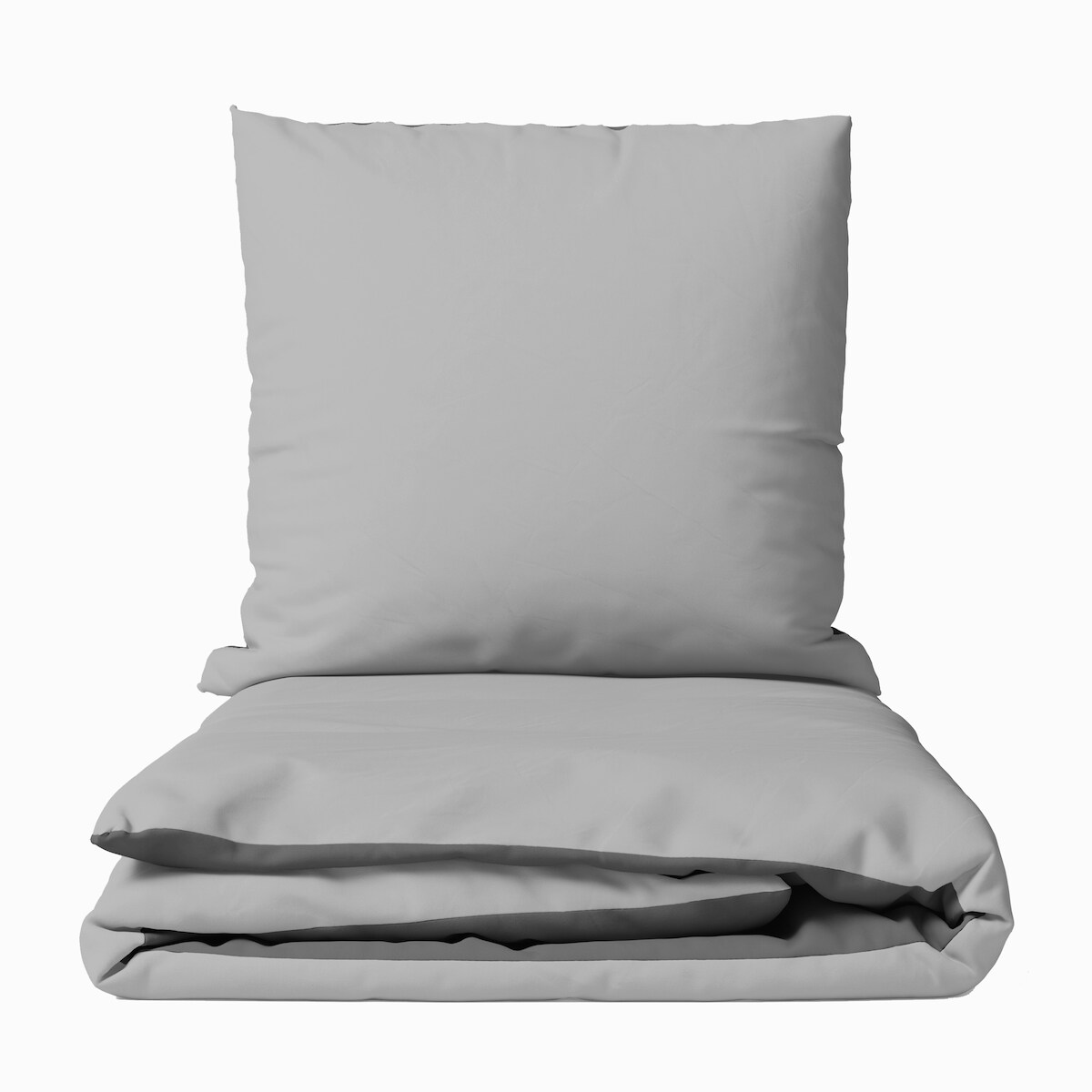 Leonado Vicenti Bettwäsche 155x220 cm Grau Anthrazit Mikrofaser Uni Wendeseite Reißverschluss 4 tlg Image