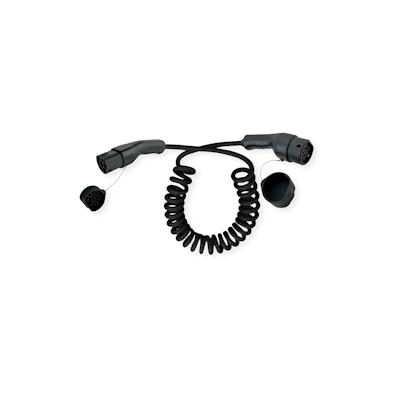 ROLINE E-Auto Ladekabel Typ2, 3-phasig, 480VAC (3P+N+E), 32 A, 22 kW, Spiralkabel (max. 2m) Image