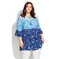 Eliana Tiered Tunic - blues