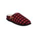 Women's Buffalo Plaid Clog Slipper by GaaHuu in Black Red (Size S(5/6))