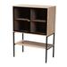 Asher Modern Industrial Natural Brown Finished Wood And Black Metal 2-Door Sideboard by Baxton Studio in Natural Brown Black