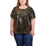 Short Sleeve Sequined Top