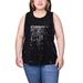 Sleeveless Sequined Tank Top With Combo Banding