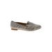 Steve Madden Flats: Smoking Flat Stacked Heel Glamorous Silver Shoes - Women's Size 6 - Almond Toe