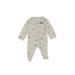 Carter's Long Sleeve Outfit: Gray Bottoms - Size Newborn