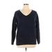 Weekend Suzanne Betro Pullover Sweater: Blue Print Tops - Women's Size Large