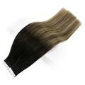 Tape In Hair 100% Real Remy Human Hair Extensions 20 Pcs 50G Seamless Tape On Hair Machine Made 1b 6 27 18 inches#20 pcs 50g