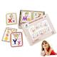 5 Pcs Flash Cards, Cards Colorful Double-Sided Alphabet Flashcards With Gesture Wooden - Portable Letter Flashcards 26PCS For Kids Students Children 3-7 Years Old Kirdume