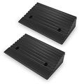 Kerb Ramps Rubber Threshold Ramps, 2 Pieces Pedestrian Threshold Ramps, Black Door Threshold Ramp, Portable Access Ramp with Non-Slip Tread, Door Ramps for Wheelchairs, Car, Scooter, Motorcycle