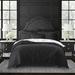 The Tailor's Bed Everleigh Standard Cotton 6 Piece Comforter Set Cotton in Black | Full Comforter + 5 Additional Pieces | Wayfair EVR-BLA-CMF-FD-6