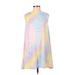 Kiwi & punch Casual Dress - A-Line High Neck Sleeveless: Pink Tie-dye Dresses - Women's Size Small