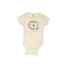 Gerber Organic Short Sleeve Onesie: Tan Bottoms - Size Newborn