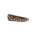 Kelly & Katie Flats: Ballet Wedge Casual Gold Leopard Print Shoes - Women's Size 6 1/2 - Round Toe