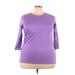 Lands' End Active T-Shirt: Purple Activewear - Women's Size 18