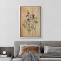 IDEA4WALL Antique Lavender Blue Wildflowers Nature Modern Art Botanical Floral Canvas | 24 H x 16 W x 1.5 D in | Wayfair