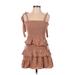 House of Harlow 1960 Casual Dress - A-Line Square Sleeveless: Brown Dresses - Women's Size X-Small