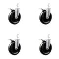 Service Caster Phenolic Wheel Swivel Square Stem Caster Set Total Lock Brake | 8 H x 8 W x 8 D in | Wayfair SCC-SQTTL20S615-PHS-34-4