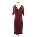 Eri + Ali Casual Dress: Burgundy Dresses - Women's Size X-Small Petite