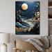Latitude Run® Gold Blue Uranus Moonlight Mirage III Framed On Canvas Print Canvas, Cotton | 20 H x 12 W x 1 D in | Wayfair