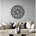 Bungalow Rose Mandala Abstract Wall Hanging Decor, Creative Floral Wall Art Home Decoration in Gray/Yellow | 18 H x 18 W x 0.5 D in | Wayfair